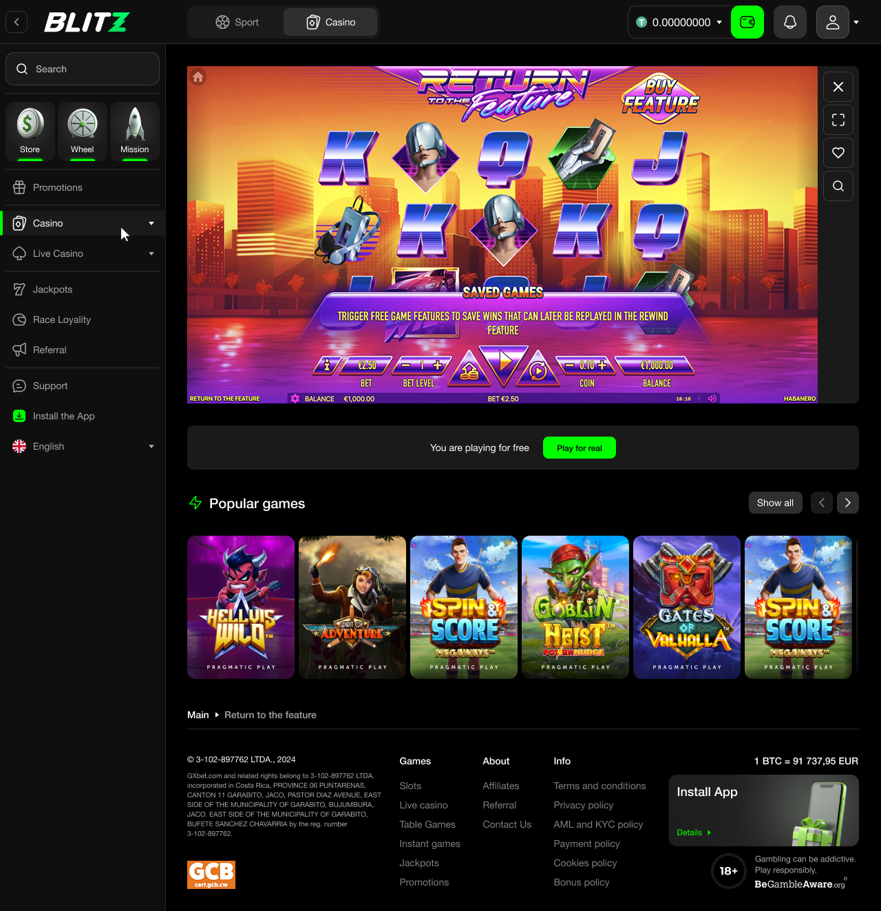 Aplikacja mobilna Blitzbet